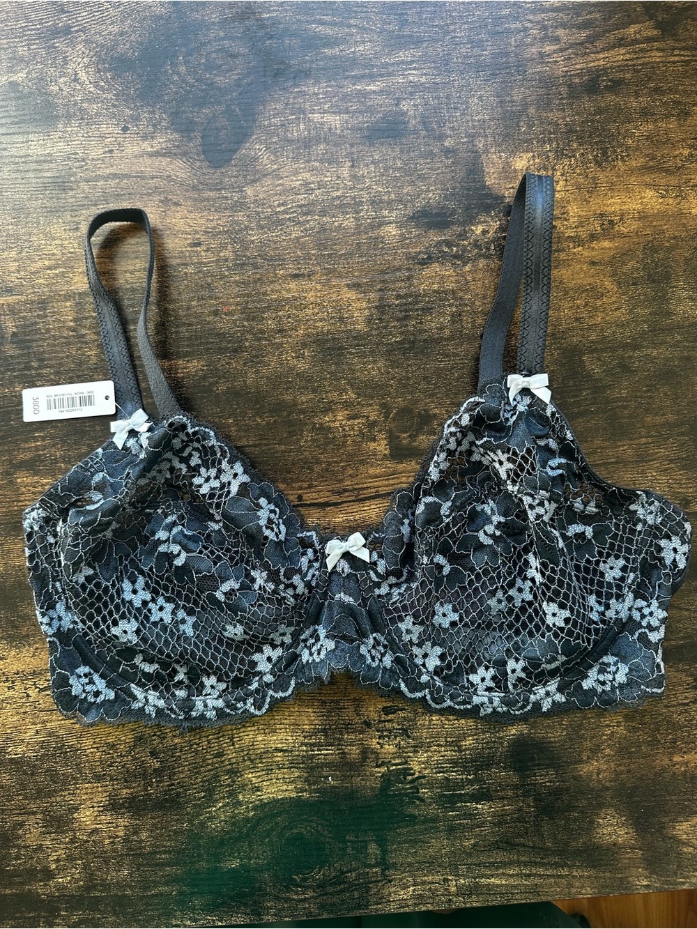 Adore Me 38DD Black Lace Underwire Bra NWT
